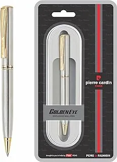 Pierre Cardin Golden Eye Ball Pen Blister Pack | Comfortable Grip | Ideal for Students and Professionals | Attractive Body | Smooth, Sturdy, Refillable Pen | Ideal For Gifting | Blue Ink, Pack Of 1