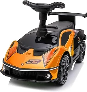 MOON Licensed Lamborghini Essenza SC V12 | Fun Games for Kids, Toddlers| Sturdy 4-Wheel Design with Anti-Roll Over Stopper| Easy-to-Use Steering Controls, for 12-36 Months - Orange