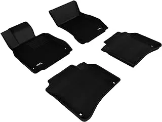 3D MAXpider-L1MB04601509 Complete Set Custom Fit All-Weather Floor Mat for Select Mercedes-Benz S-Class (W221L) Models - Kagu Rubber (Black)