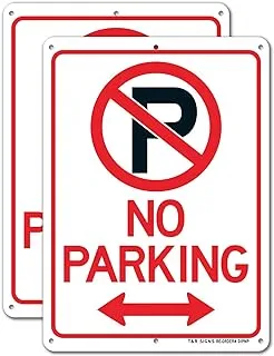 BPA No Parking Sign with Symbol Sign, 2 Pack, 10