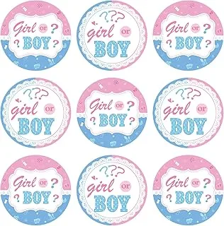 Baby Shower Stickers 180 Pcs Round Boy or Girl Sticker Kit Gender Reveal Decoration Baby Shower Party Supplies Baby Shower Favors