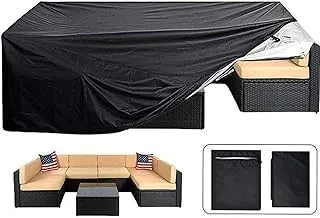 Waterproof Garden Patio Furniture Cover Set, (213 x132 x74) Upgraded 210D Heavy Duty Oxford Fabric UV Resistant Protective Covers for Rectangle Table Chair Sofa Outdoor