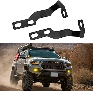 KANGIKX Hood Hinge Ditch Light Mount Brackets for Auxiliary Offroad Pod Work Light. Ditch Hood Light Brackets Compatible with Toyota Tacoma 2016-2021