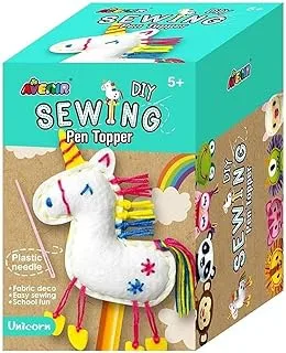 Avenir Sewing Pen Topper - Unicorn | DIY Pen Topper Friend Sewing Kit - Hours of Entertainment & Creativity | Tools & Instructions Included, Easy and Fun Activity for Kids +