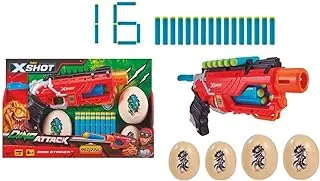 X-Shot Dino Attack Dino Striker Blaster (16 Darts, 4 Eggs) by ZURU