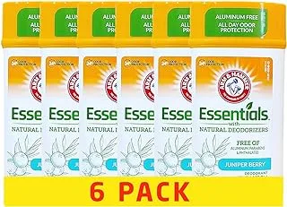 Arm & Hammer Essentials Aluminium-free Antiperspirant Deodorant Stick Juniper Berry 71Gm (Pack of 6)