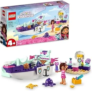 LEGO Gabby's Dollhouse Gabby & MerCat's Ship & Spa 10786 Building Blocks Toy Set; Toys for Boys, Girls, and Kids (88 Pieces)