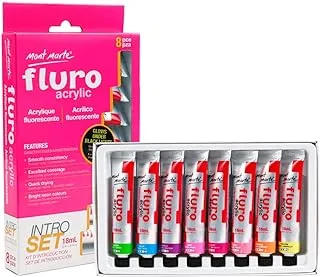 MONT MARTE Fluro Acrylic Paint Intro Set -8 Piece