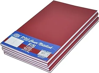 FIS PVC Cover NoteBook, 96 Sheets, 192 pages, Single Line, Maroon Colour 5-Piece - FSNBFS2QPVCMR