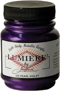 Jacquard Products 2.25 oz Lumiere Metallic Acrylic Paint, Pearlescent Violet