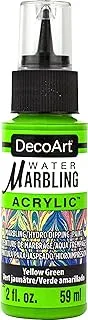 DecoArt Water Marbling Acrylic Paint, 2 oz., Yellow Green