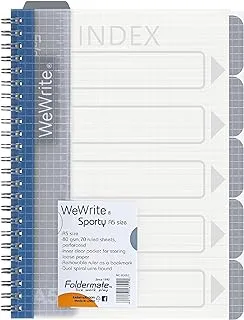 Foldermate 5 Subject notebook A5 |150 Sheets |Perforated, Ruled, 80gsm | Asstored Colors