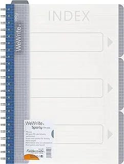 Foldermate 3 Subject notebook A4 |120 Sheets |Perforated, Ruled, 80gsm | Asstored Colors