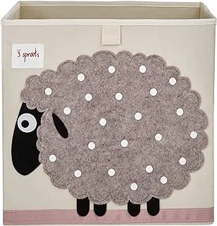 3 Sprouts Cube Storage Box - Organizer Container for Kids & Toddlers, SHEEP