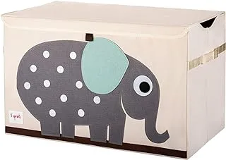 صندوق ألعاب 3 براعم للأطفال - صندوق تخزين لغرفة الأولاد والبنات - الفيل