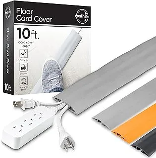 Cordinate 10 ftCord Cover Floor, Cord Protector, Cord Management, Cord Concealer, Cable Hider and Cable Raceway, Extension Cord Cover, Gray, 49627