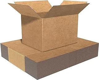 AL FAKHAMA Strong Double Walled (41x33x33 cms) 5 PLY Corrugated Cardboard Boxes, Half Dozen Value Pack - 6 Count| Shipping, Packaging, Moving, Storage Box for Business, Strong Wholesale Bulk Boxes.