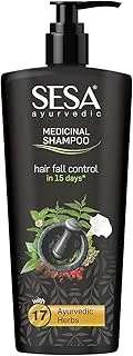 Sesa Ayurvedic Medicinal Shampoo for Hair Fall Control| Bhringraj & 16 Rare Herbs | All Hair Types | 500 ml