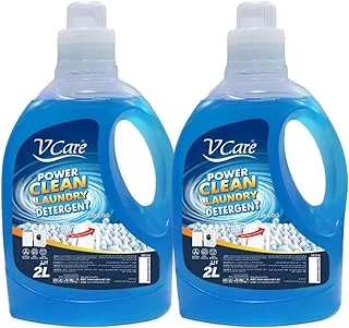 V Care Laundry Detergent Liquid | 2 Litre - Pack of 2| Ocean Fresh | Advanced Cleaning Power | Long-Lasting Fragrance | Suitable for All Washing Machines