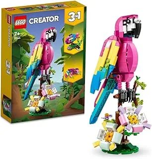 LEGO Creator 3in1 Exotic Pink Parrot 31144 Building Blocks Toy Set; Toys for Boys, Girls, and Kids (253 Pieces)