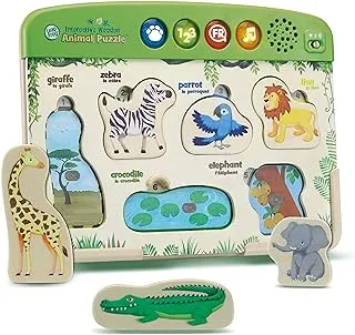 LeapFrog 613643 Interactive Wooden Animal Puzzle, Multi