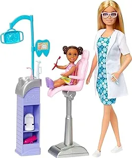 Barbie Careers Dentist Doll and Playset with Accessories, Barbie Toys