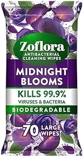 Zoflora Antibacterial Multi-Surface Cleaning Wipes Midnight Blooms 70 Large Wipes