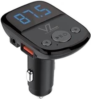 Voz VFM01 FM Modulator with QC 3.0 Charging Port, Black