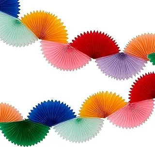 Meri Meri Rainbow Honeycomb Fan Garland (Pack of 1)