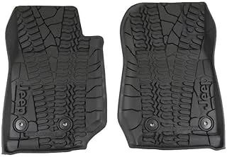 MOPAR Floor Slush Mats with Tire Tread Pattern (All Weather) 82213861 - Front Set - Jeep Wrangler JK (2014-2018)