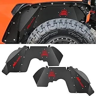 Nilight Front Inner Fender LinersWheel Cover Fit for 2018-2024 Wrangler JL JLU & Gladiator JT 4 Doors 2 Doors Unlimited Bolt-on Style Fender Flares Splash Guards,2 Years Warranty