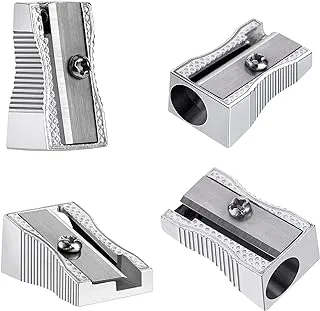 Amest Metal Pencil Sharpeners Single Hole Aluminum Alloy Handheld Sharpener Metal Sharpener for Most Size Pencils Adult and Kids - 1 Count.