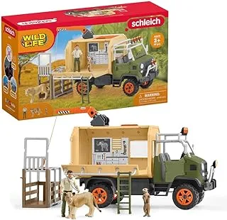 Schleich Wild Life 10-Piece Animal Rescue Toy Truck with Ranger and Animals Playset for Kids Ages 3-8