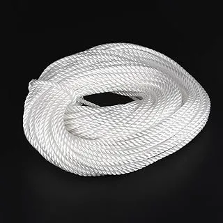 Royal Apex Multipurpose White Twisted Nylon Rope String Cord White for Netting, Landscaping, Home Improvement, DIY Projects, Crafting, Masonry, Gardening etc - 85m (4mm)