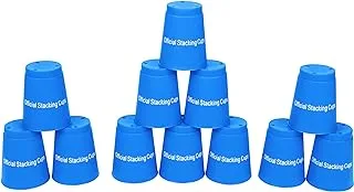 Trademark Innovations Quick Stack Cups - Set of 12 Sport Stacking Cups - By (Blue)