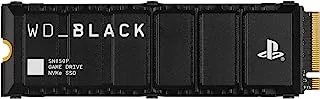 WD_BLACK 2 تيرابايت SN850P NVMe M.2 SSD توسيع تخزين مرخص رسميًا لوحدات تحكم PS5، حتى 7300 ميجابايت/ثانية، مع مبدد حراري - WDBBYV0020BNC-WRSN