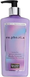 Shower Scents Euphoria Paraben-Free Moisturizing Body Lotion with Hyaluronic Acid, Pro-Vitamin B5, Vitamin E and UV Protection 312ml