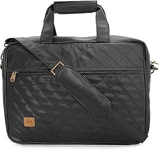 Enew Leatherite Laptop Messenger Bag 14Inch 8Ltr (Black)