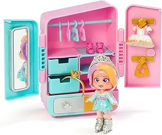 KOOKYLOOS Tara’s Wardrobe – Wardrobe with over 18 fashion accessories and exclusive doll with 3 fun expressions. Includes 2 outfits, accessories and shoes, hangers, drawers and 3 stickers