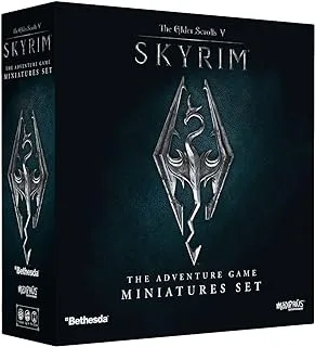 Modiphius | The Elder Scrolls: Skyrim - Adventure Board Game - Miniatures Upgrade Set | Board Game | Ages 14+ | 1-4 Players | 60-120 Minutes Playing Time,Grey,red