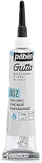 Pebeo Setasilk Silk Painting Water Based Gutta 20-Milliliter Tube, White