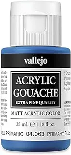 Vallejo 04.063 Acrylic Gouache Paint 35 ml, Cyan Blue