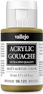 Vallejo 06.123 Acrylic Gouache Paint 35 ml, Bronze