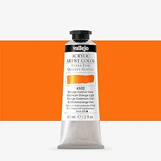 Vallejo 16.502 Acrylic Artist Color 60 ml, Cadmium Orange Light