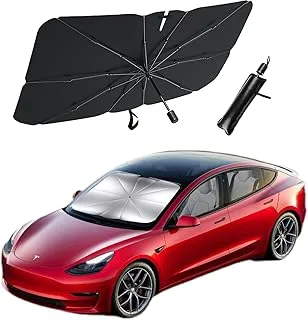 Car Windshield Sun Shade Umbrella-Foldable Car Window Shades Front Windshield Sun Shade for Car Windshield Fit Most Vehicles Car Accessories for UV Ray Block & Sun Heat Protection (55