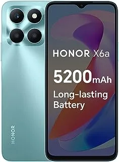 هاتف HONOR X6a مفتوح، شاشة عرض كاملة 6.5 بوصة 90 هرتز، 4 جيجابايت + 128 جيجابايت، بطارية طويلة الأمد 5200 مللي أمبير، كاميرا ثلاثية 50 ميجابكسل، أندرويد 13، بحيرة سماوية