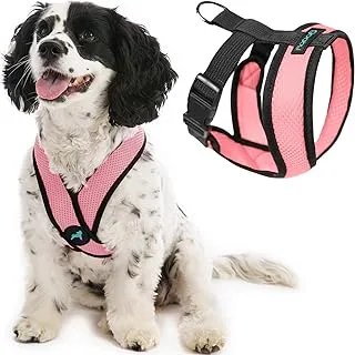 Gooby Choke Free Comfort X Soft Dog Harness، صغير، وردي