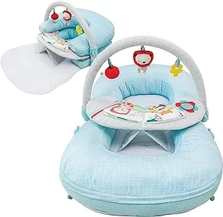 MOON Sit Feed Nap and Play Activity Floor Mat: Portable, Multi-functional Play Mat- Detachable Toys, Secure Seat - Stimulates Motor Cognition, Tummy Time - for Babies 0m+