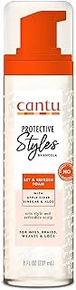 Cantu Protective Styles by Angela Set & Refresh Foam with Apple Cider Vinegar & Aloe, 8 Ounce