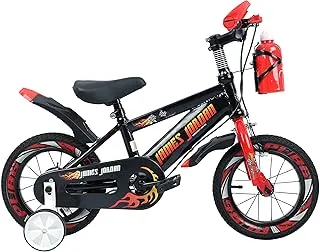 James Jordan Kids Bike Boys- JDN1054-12| Wheel Size: 12 x 2.5 Tyre| Ergonomically Designed with Plastic Pedal and Bottle Holder| Perfect for Kids|